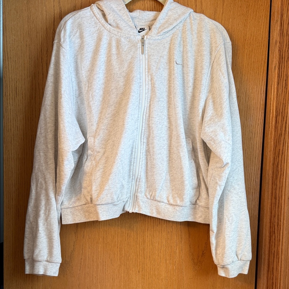 Nike Heather Gray Zip-Up Hoodie